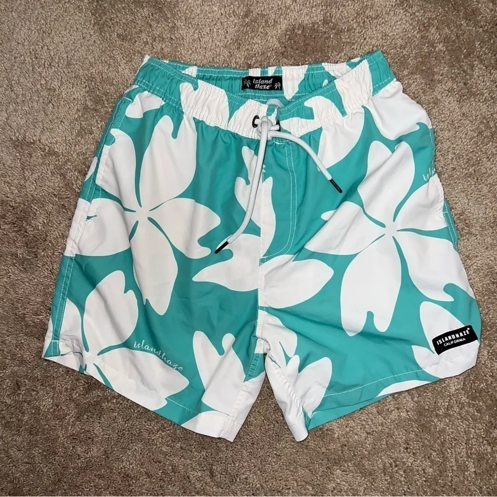 Islandhaze California Men's 6'' Volley Swim Shorts Clover Size Small